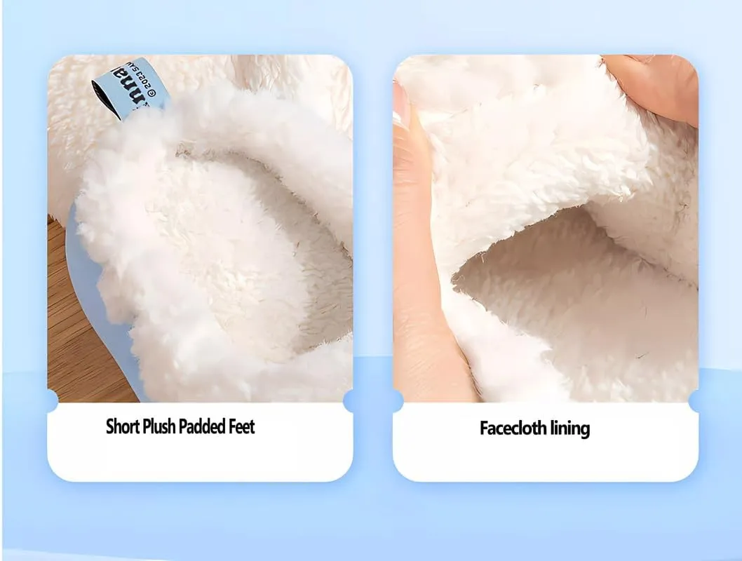 Cartoon Slippers Anime Plush Slippers Indoor Winter Non-Slip Warm Shoes Suitable For Big Kids Or Women's