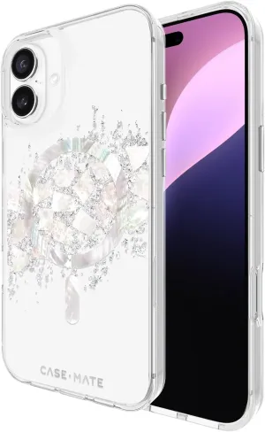 Case-Mate iPhone 16 Plus Case [Compatible with MagSafe] - Stylish Mother of Pearl Phone Case with 12ft Drop Protection - Premium Magnetic Cover for iPhone 16 Plus - Touch of Pearl