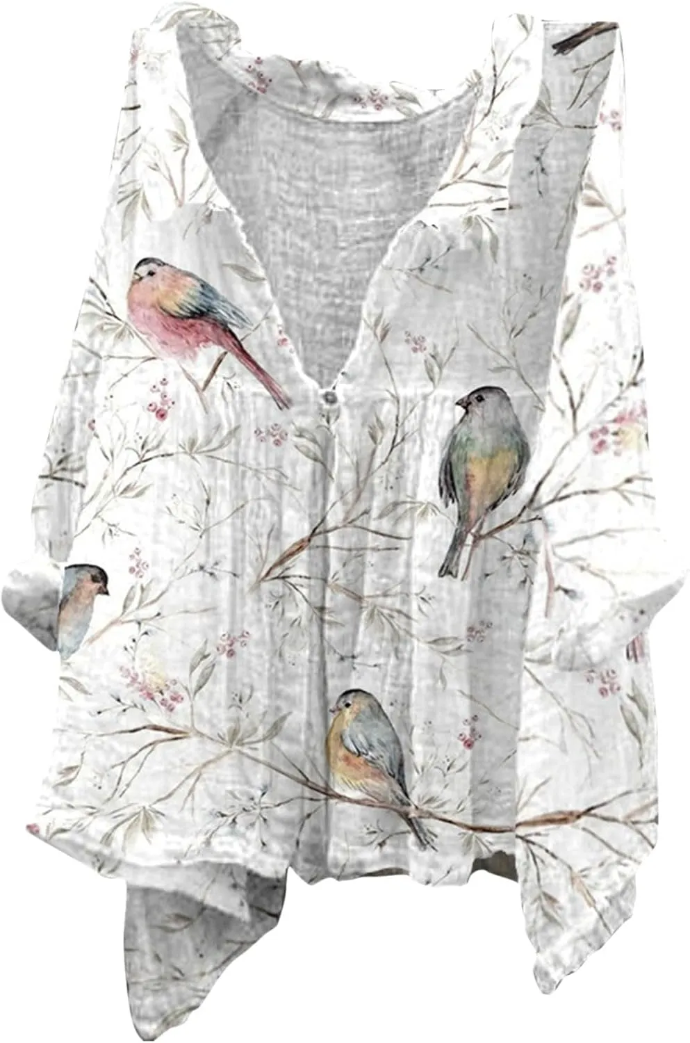 Casual V Neck Button Down Shirts for Women Fragrant Fabric Shirt Womens Tops Casual Boho Clothes for Women Linen
