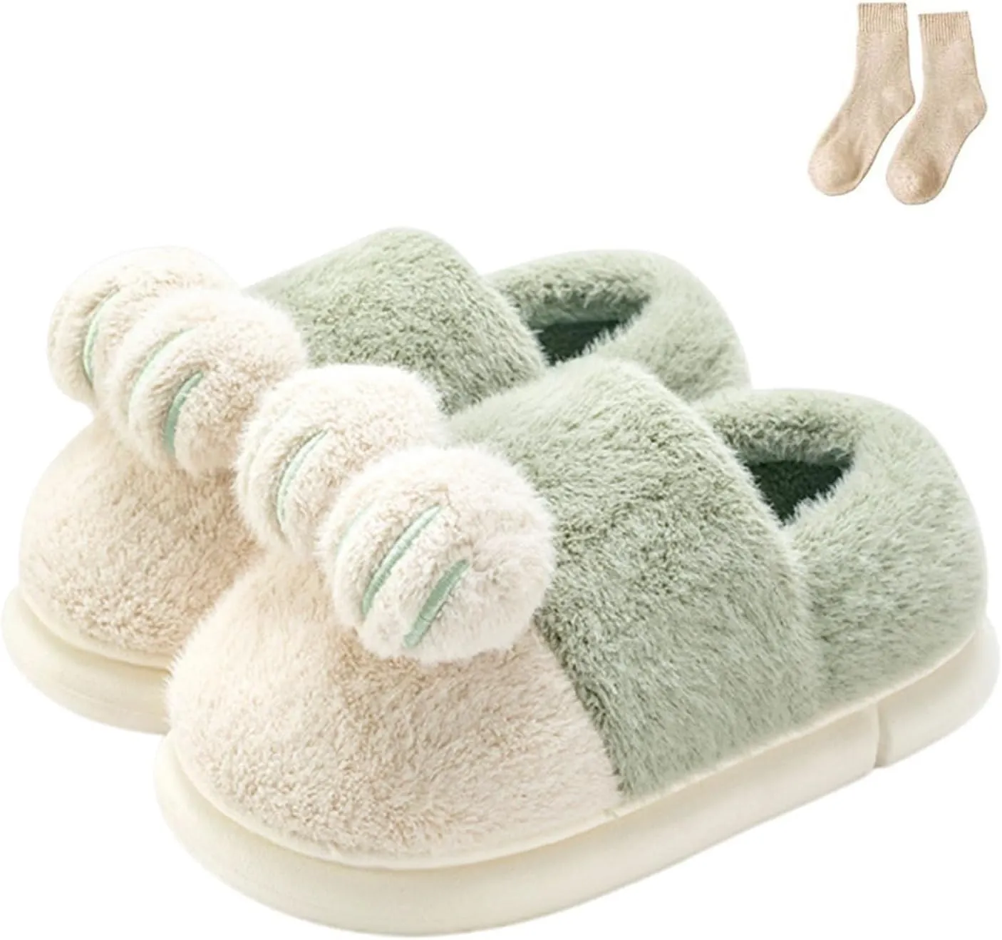 Cat Paw Slippers, 3D Cute Cartoon Cat Paw Slippers for Women, Winter Cozy Warm Furry Home Slides