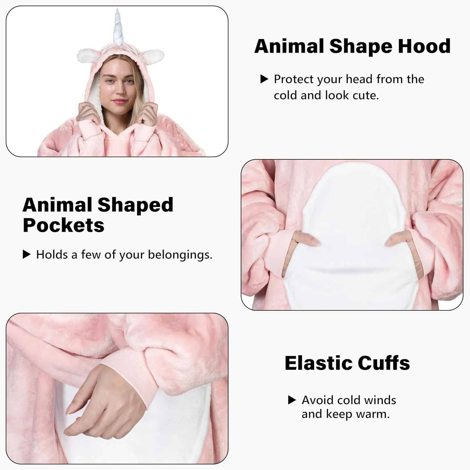 Catalonia Oversized Blanket Hoodie Sweatshirt, Comfortable Wearable Sherpa Pullover,Gift for Her