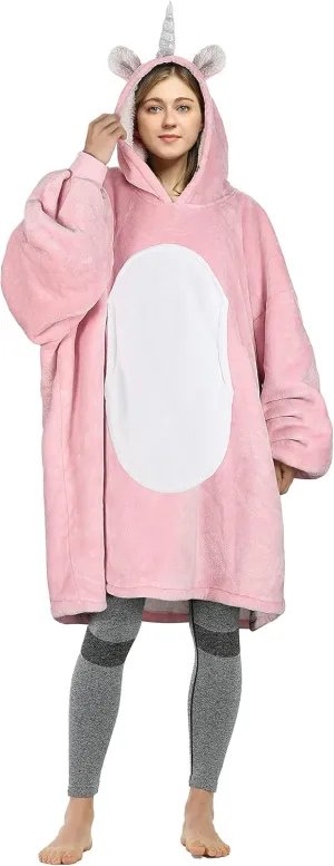 Catalonia Oversized Blanket Hoodie Sweatshirt, Comfortable Wearable Sherpa Pullover,Gift for Her