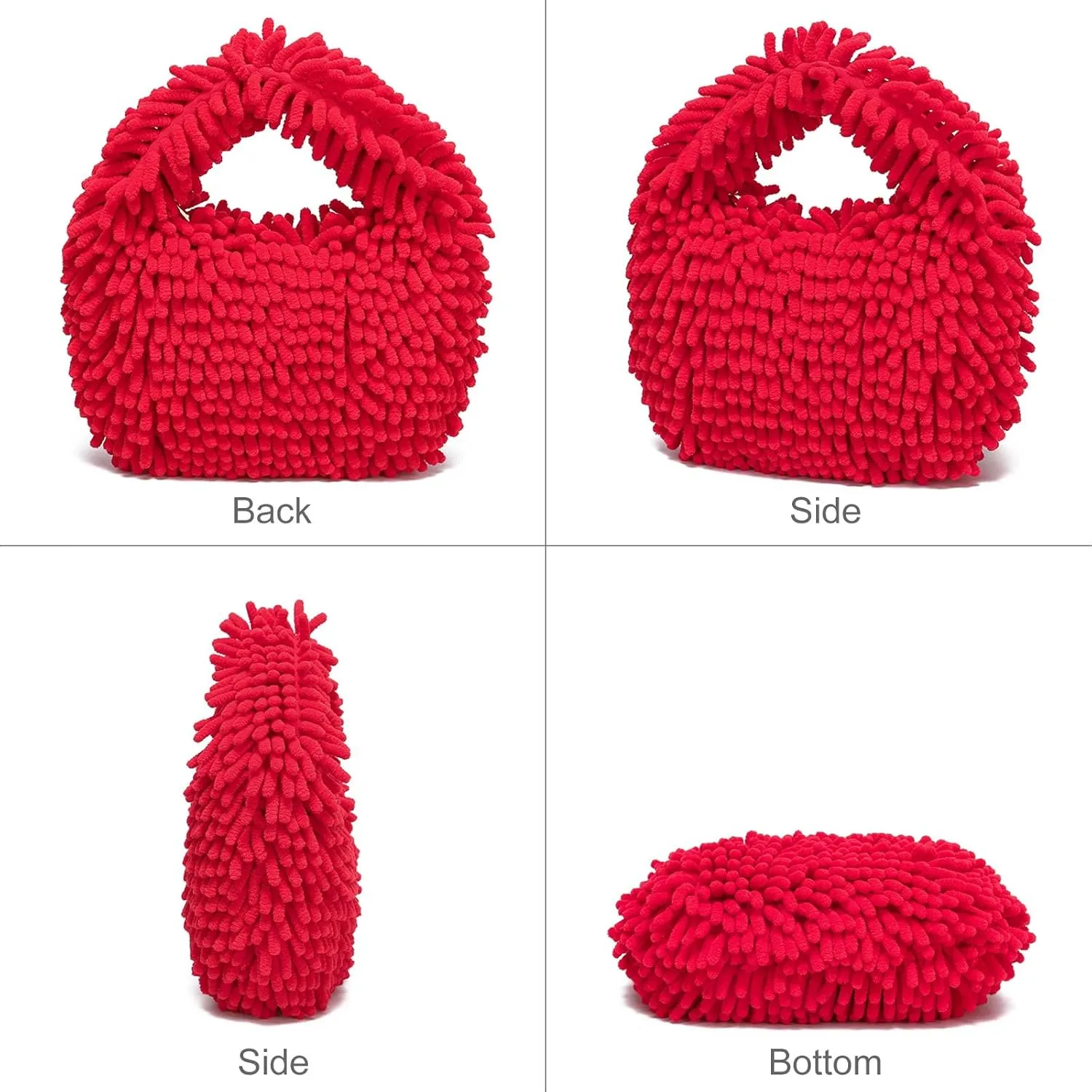 CATMICOO Y2K Fuzzy Purse, Fluffy Tote Bag, Cute Plush Purse for Women