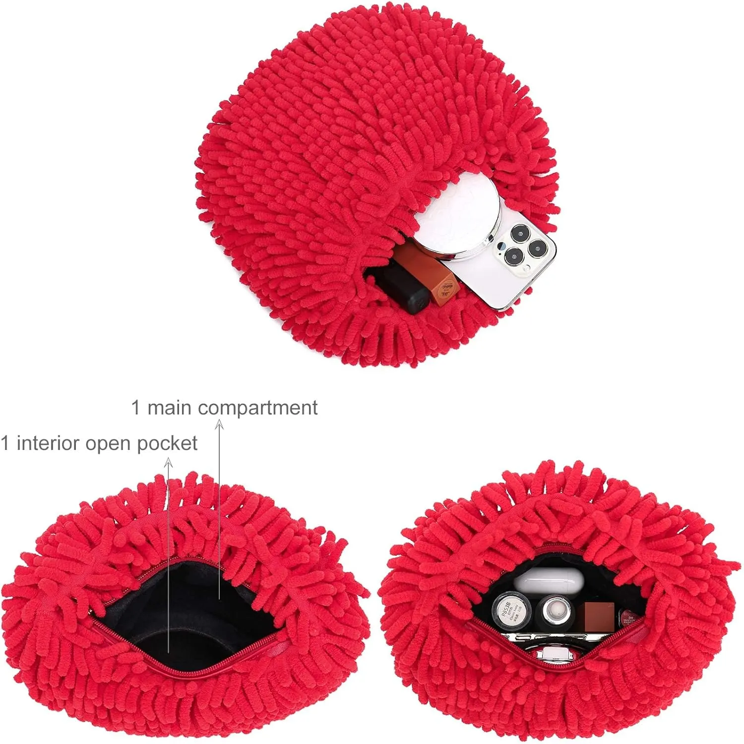 CATMICOO Y2K Fuzzy Purse, Fluffy Tote Bag, Cute Plush Purse for Women