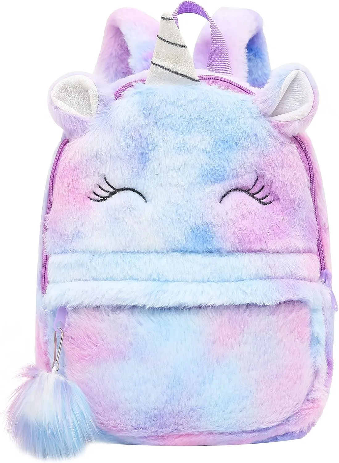 CBOALOGR Cute Plush Unicorn Toddler Small Backpack Little Plush Bookbag for Girls 3 to 6 years old