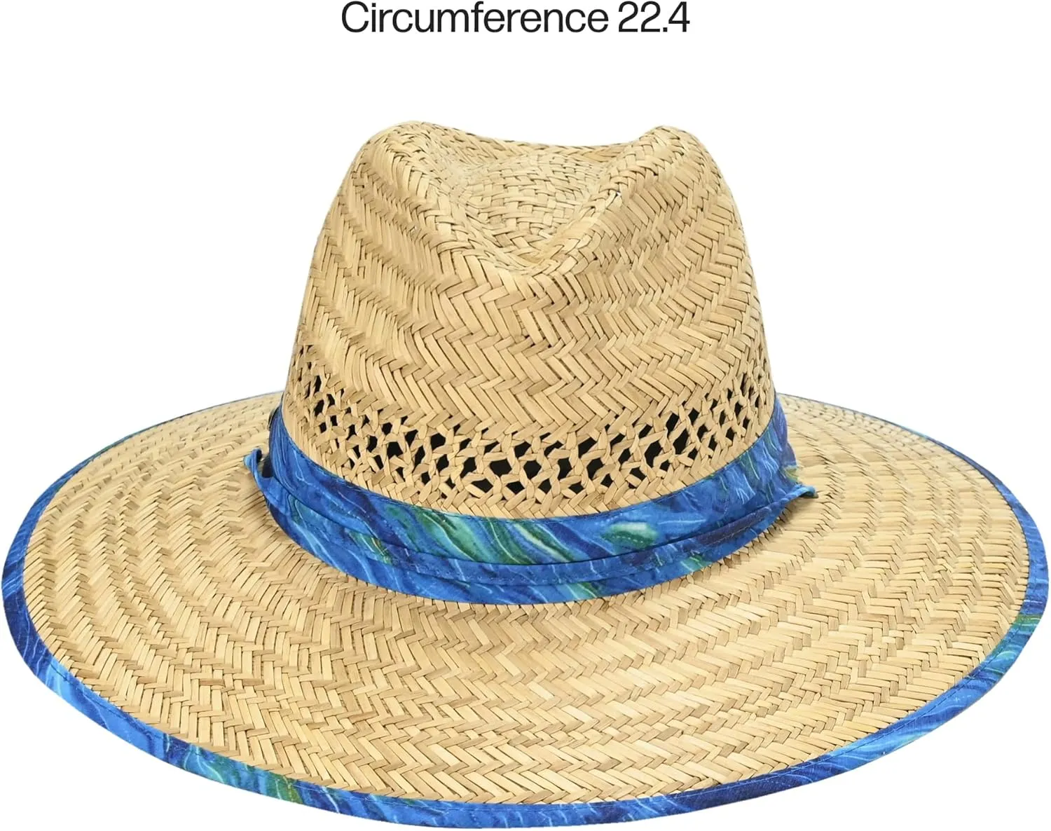 C.C Paradise Ocean Print Bamboo Lifeguard Hat with Adjustable Strap - for Unisex