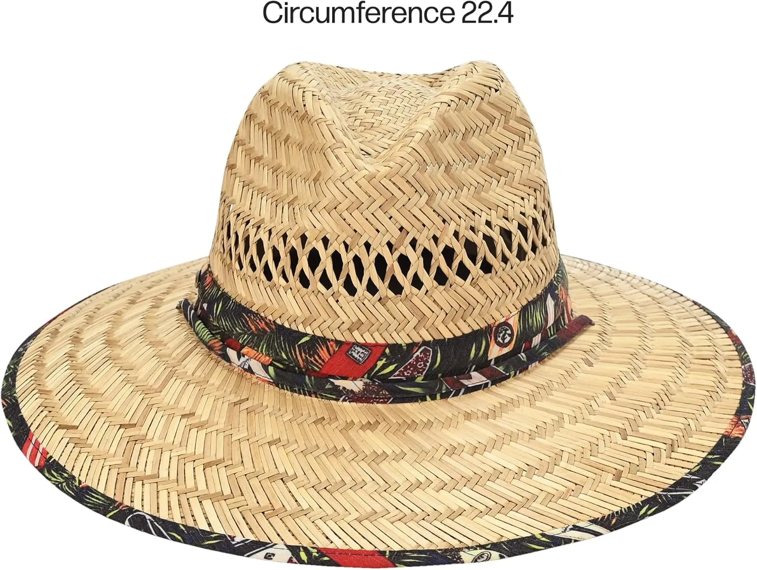 C.C Paradise Ocean Print Bamboo Lifeguard Hat with Adjustable Strap - for Unisex
