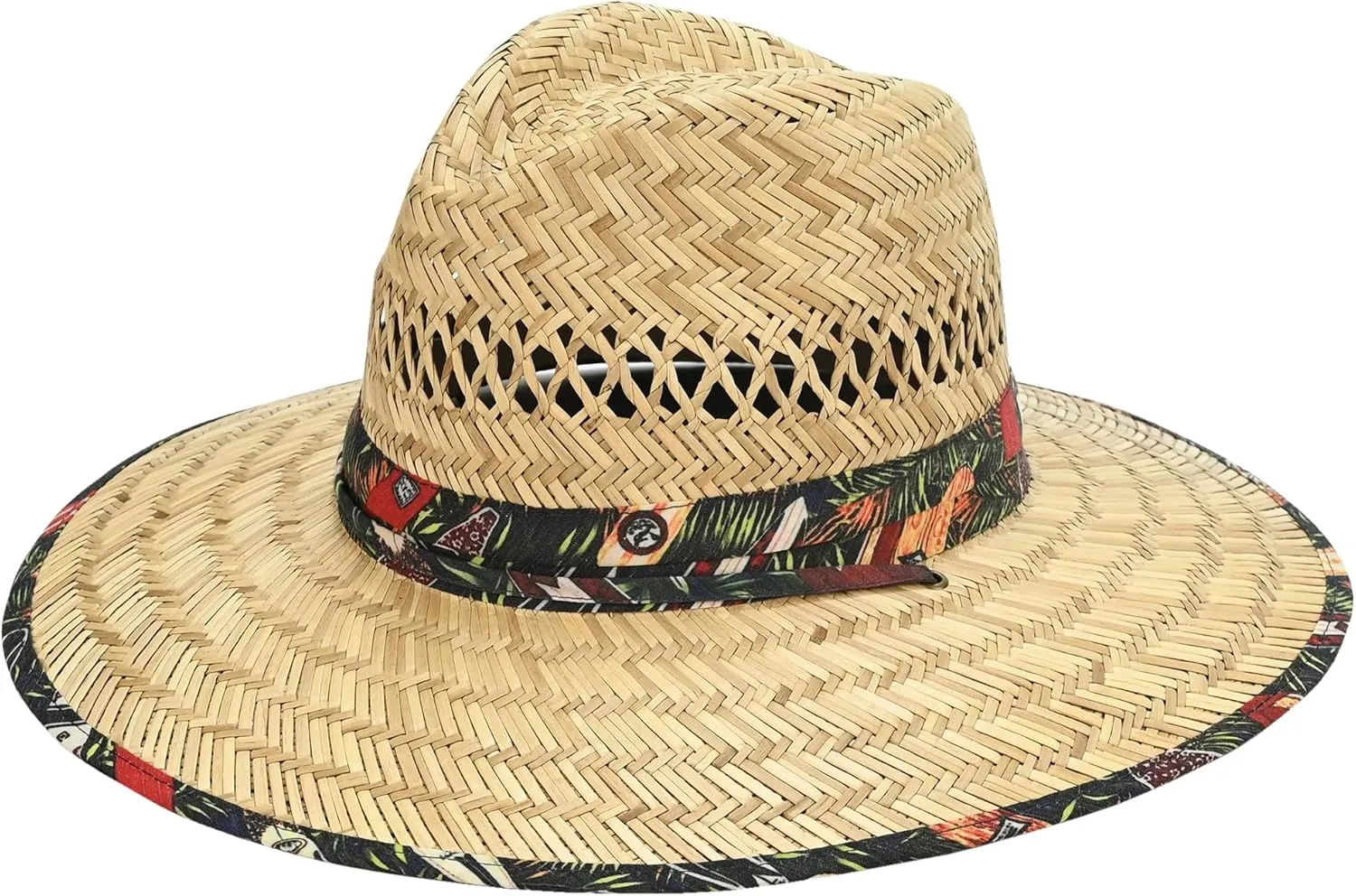 C.C Paradise Ocean Print Bamboo Lifeguard Hat with Adjustable Strap - for Unisex