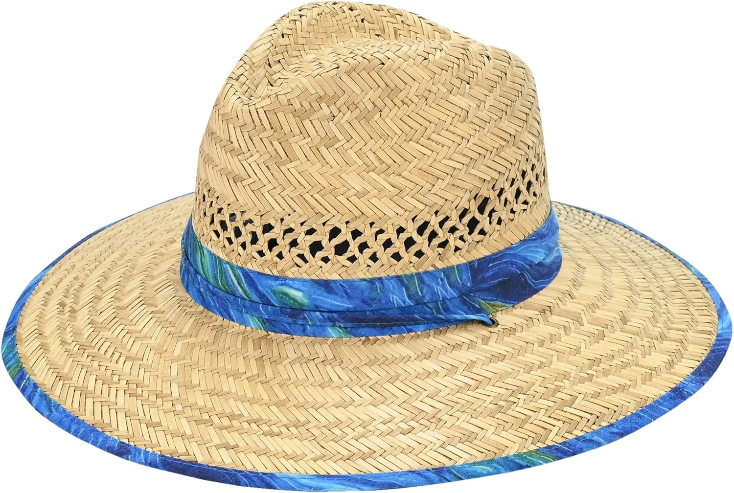 C.C Paradise Ocean Print Bamboo Lifeguard Hat with Adjustable Strap - for Unisex