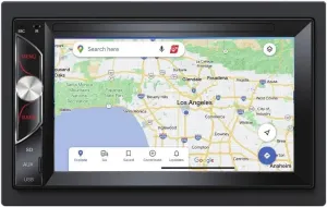 Cerwin Vega CV62BM 6.2 Inch Double DIN Car Stereo Radio, Bluetooth Touchscreen, Multi-Region AM/FM Receiver, USB/SD, AUX, Rear Camera Input
