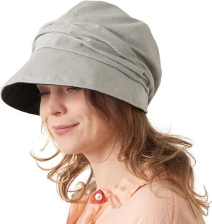 CHARM Womens Summer Sun Hat - Organic Cotton Chemo Wide Brim Cap SPF Protection