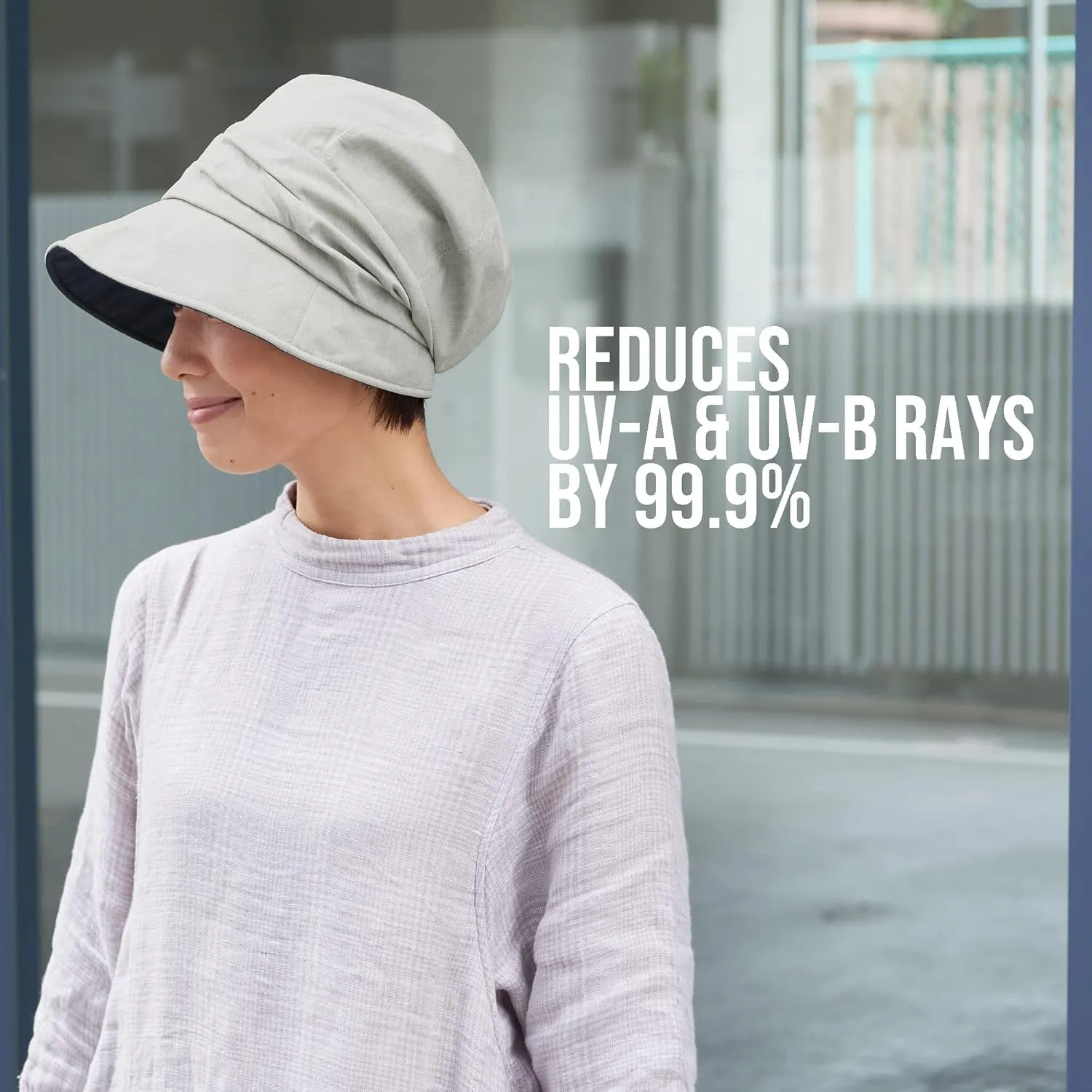 CHARM Womens Summer Sun Hat - Organic Cotton Chemo Wide Brim Cap SPF Protection