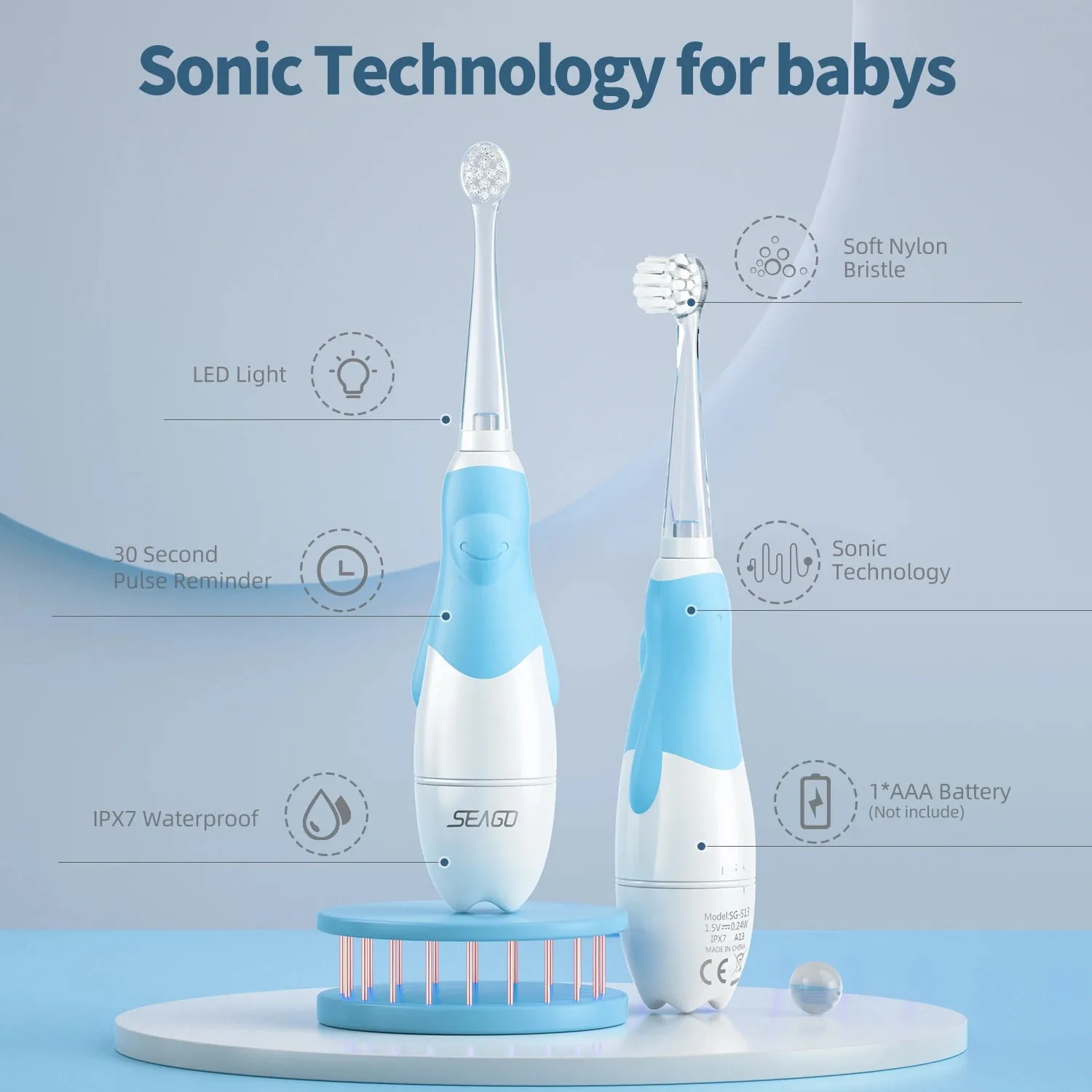 Children's Electric Toothbrush: Smart Timer, Waterproof