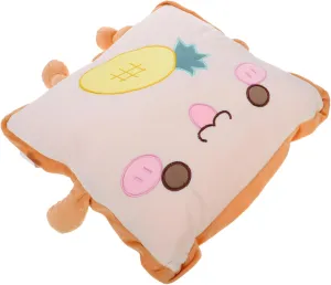 CHILDWEET Bread Stuffed Plush Pillow with Blanket Cute Food Themed Nap Pillow for Cars Offices Homes for Birthday Party Favors Relaxation Pineapple Pillow
