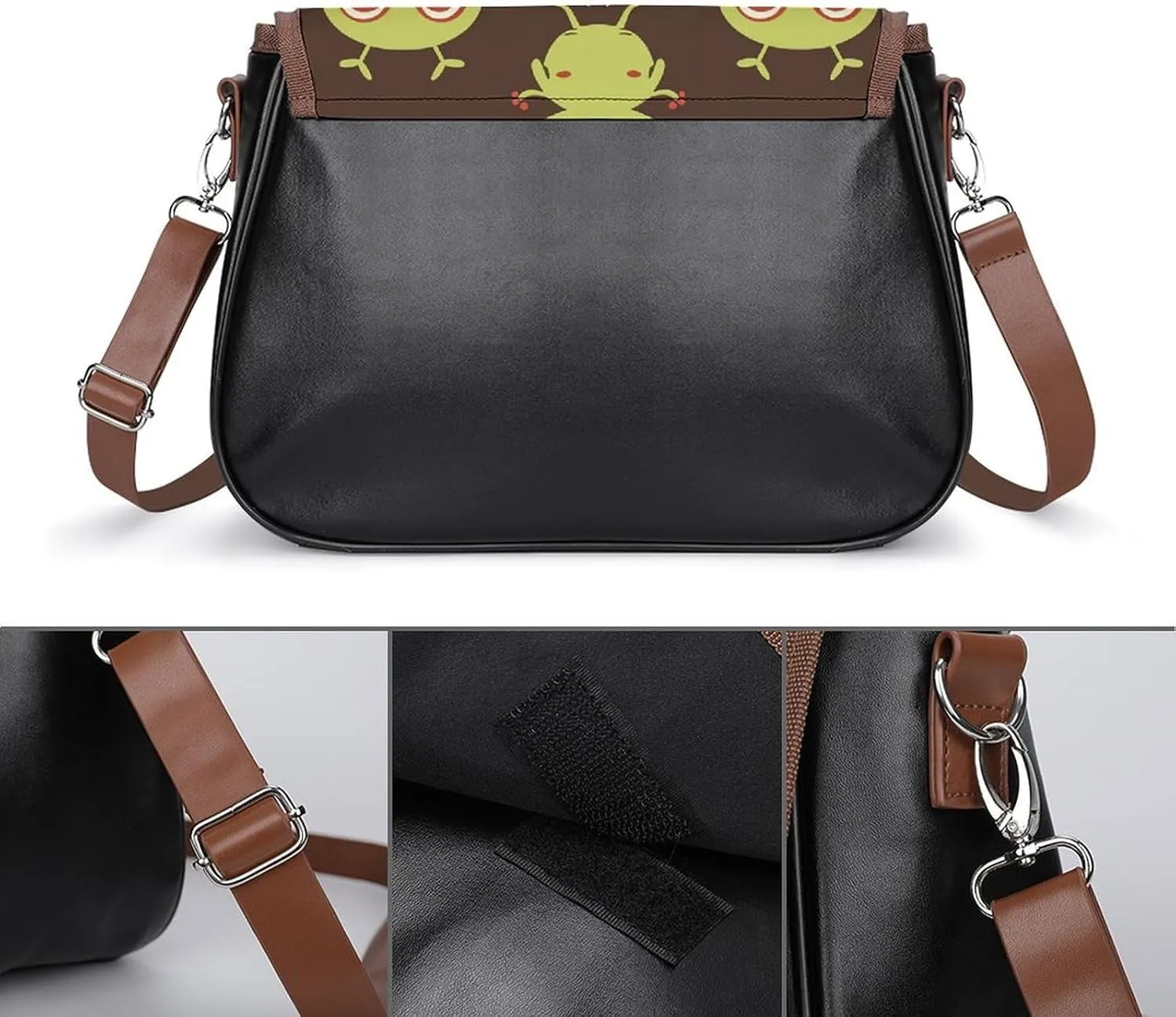 Chinese Style Landscape Crossbody Bags for Women Travel Shoulder Bag Small Leather Cross Body Handbags