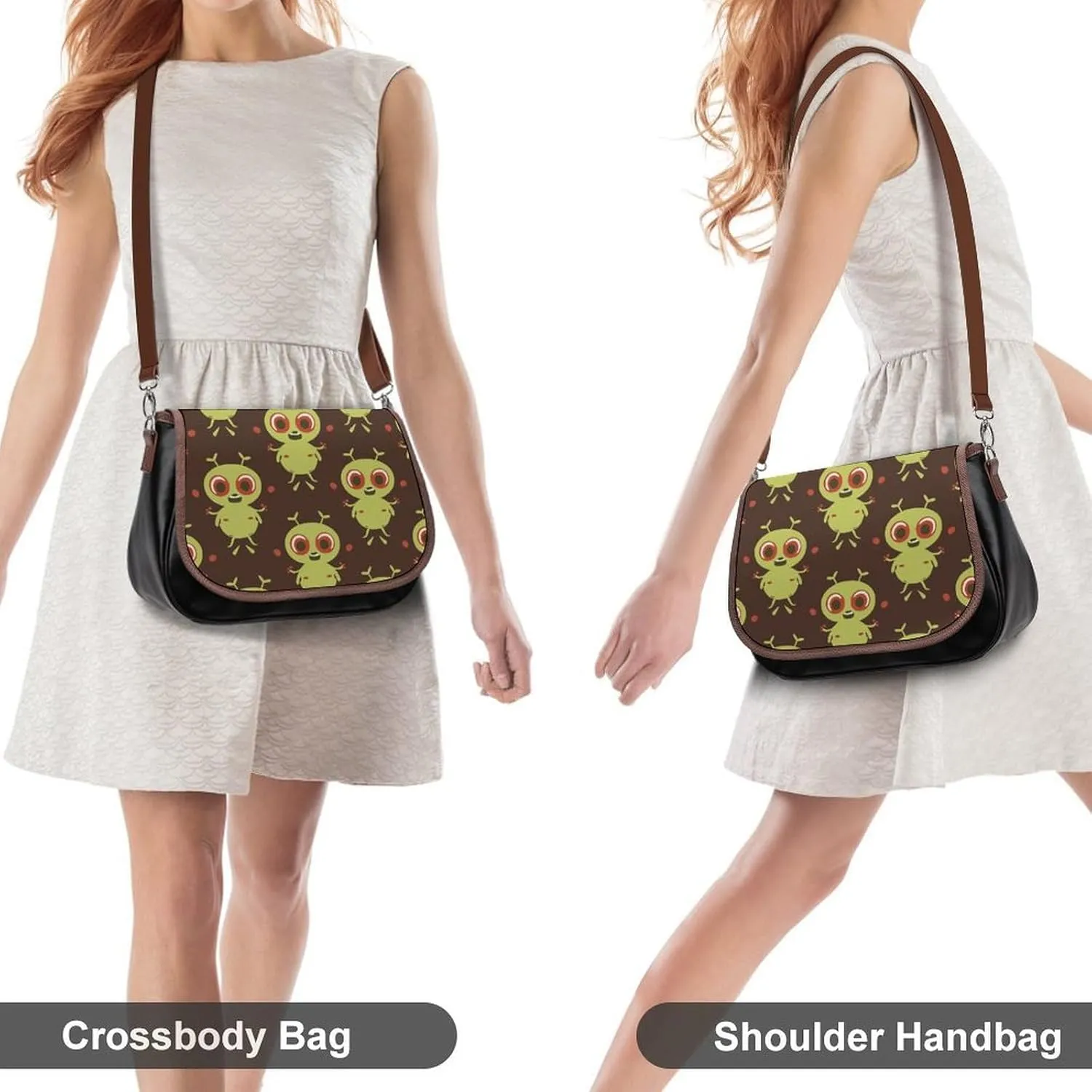 Chinese Style Landscape Crossbody Bags for Women Travel Shoulder Bag Small Leather Cross Body Handbags