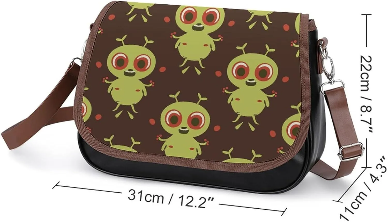 Chinese Style Landscape Crossbody Bags for Women Travel Shoulder Bag Small Leather Cross Body Handbags