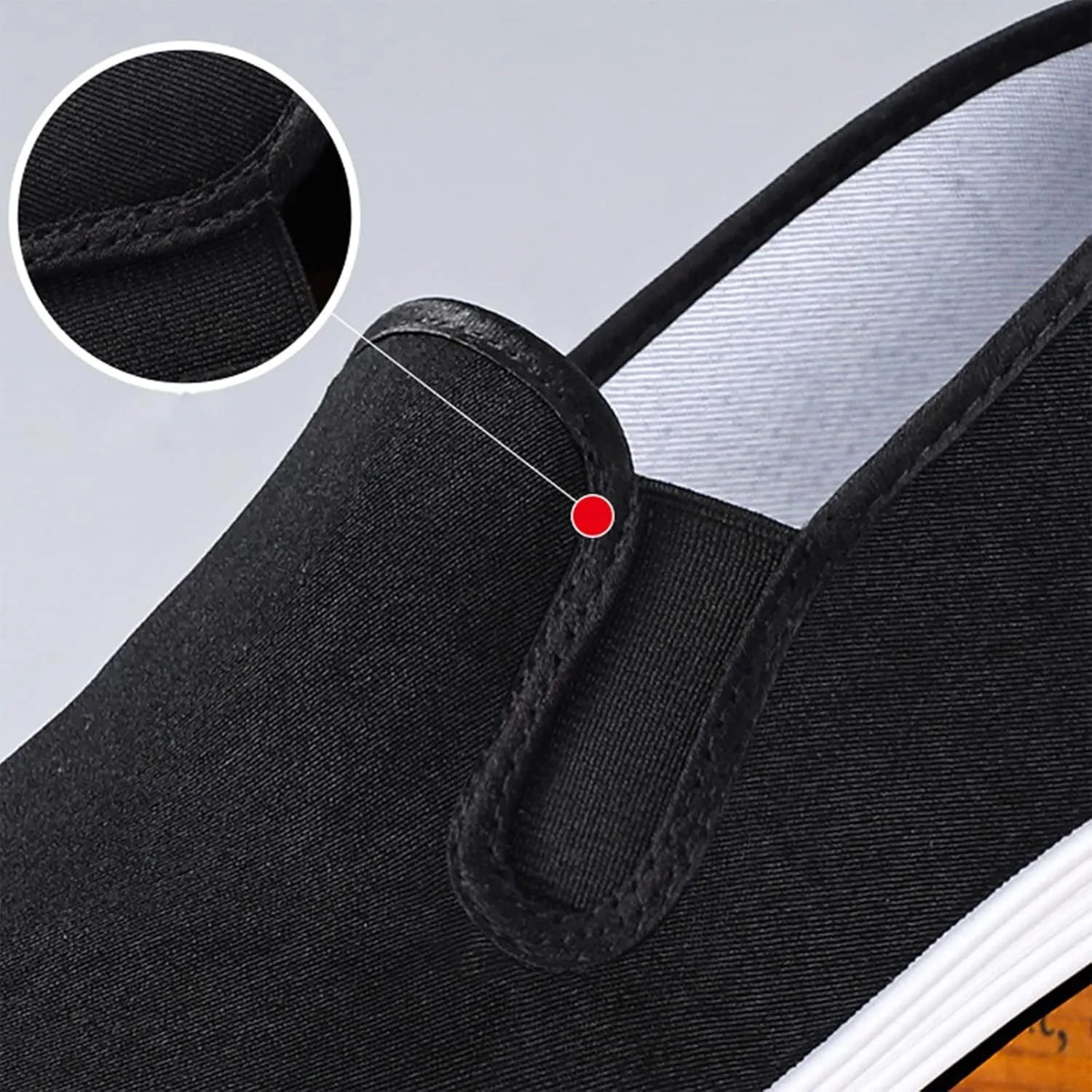 Chinese Tai Chi Shoes, Men's Slip-On Chinese Traditional Old Breathable Beijing Shoes, Anti-Slip Fashion Kung Fu Tai Chi Rubber Sole Martial Arts Shoe, for Both Indoor and Outdoor Use