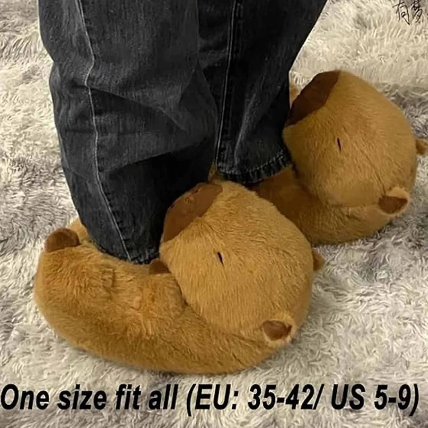 CLOUDEMO Capybara Plush Slippers, New Cute Capybara House Slippers for Indoor Outdoor