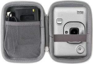 co2CREA Hard Travel Case Replacement for Fujifilm Instax Mini Liplay Hybrid Instant Camera (White Case)