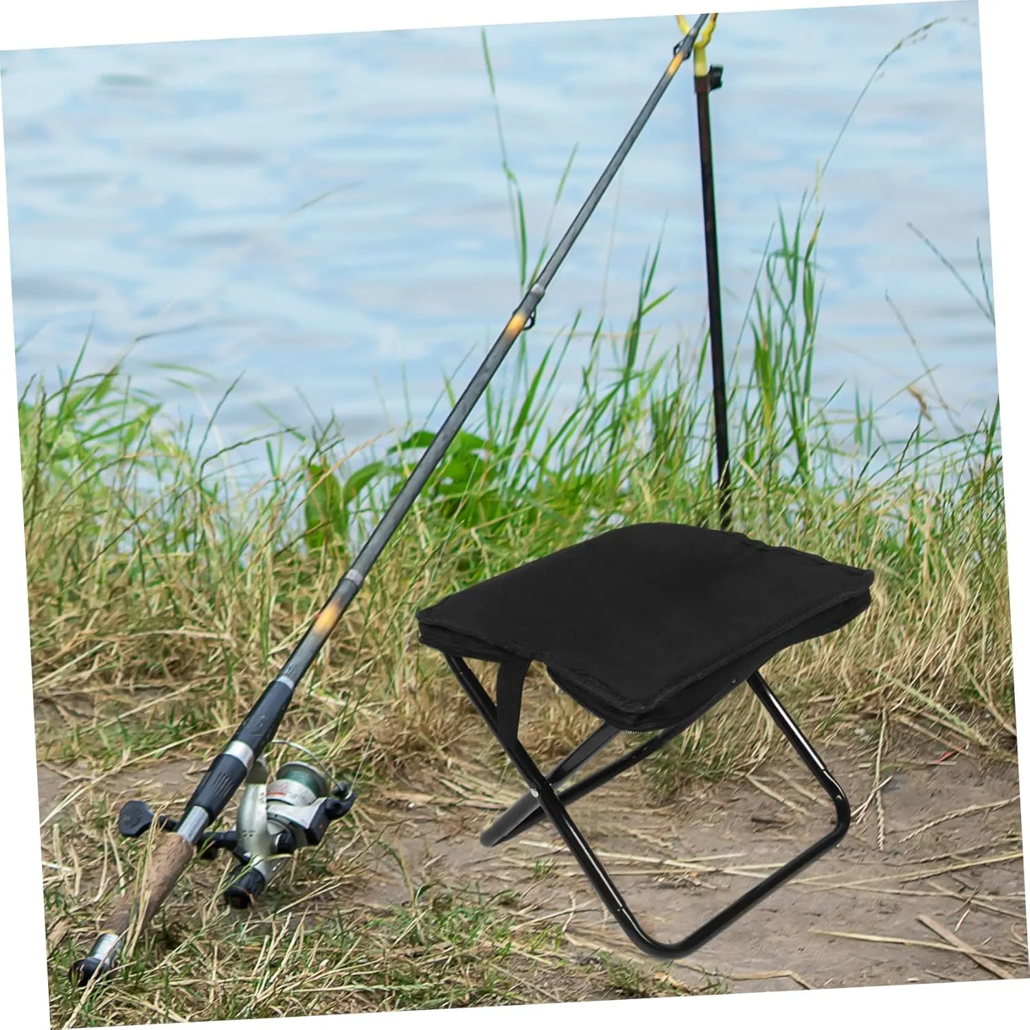 Collapsible Chair for Outdoor Folding Camping Stool Oxford Material Garden Stool for Adults