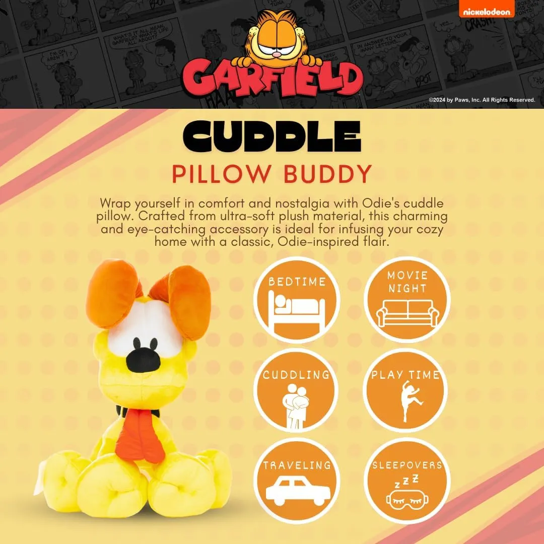 Collectibles Garfield Odie Bedding Super Soft Cozy Decorative Cuddle Pillow, (Officially Licensed Product) By Franco