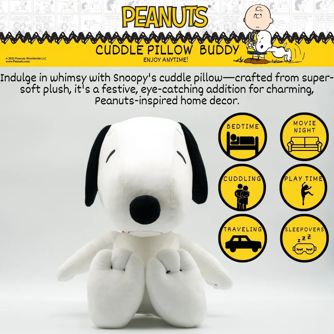 Collectibles Peanuts Snoopy Bedding Super Soft Plush Decorative Throw Cuddle Pillow, (Officially Licensed Product) By Franco