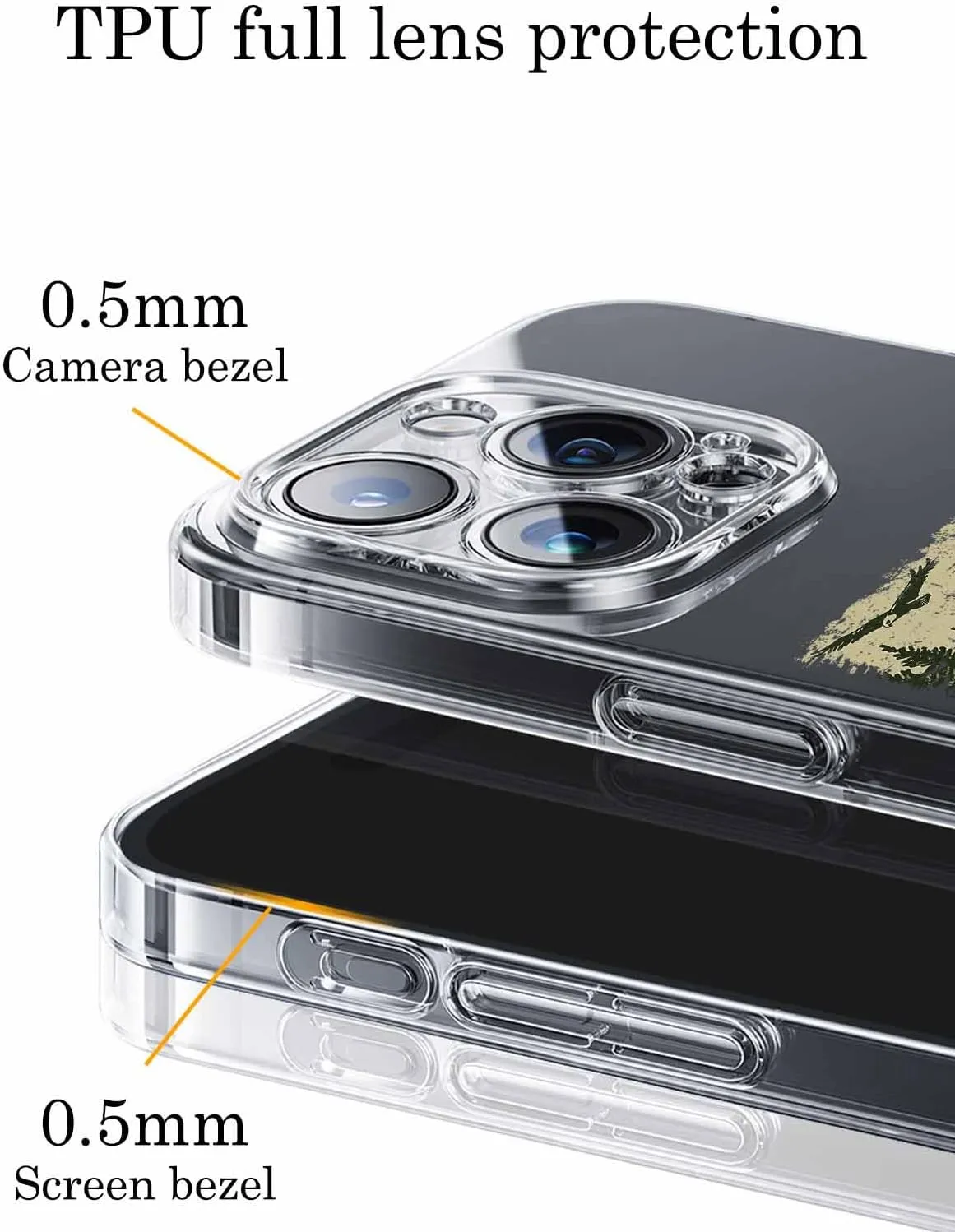 Compatible with iPhone 16 Pro Max Case 6.7 inch, Retro Buggy Green Theme Moutain Forest Western Retro Clear Phone Case Ultra Thin Anti-Scratch Transparent Phone Cover Shockproof Protective TPU Cover