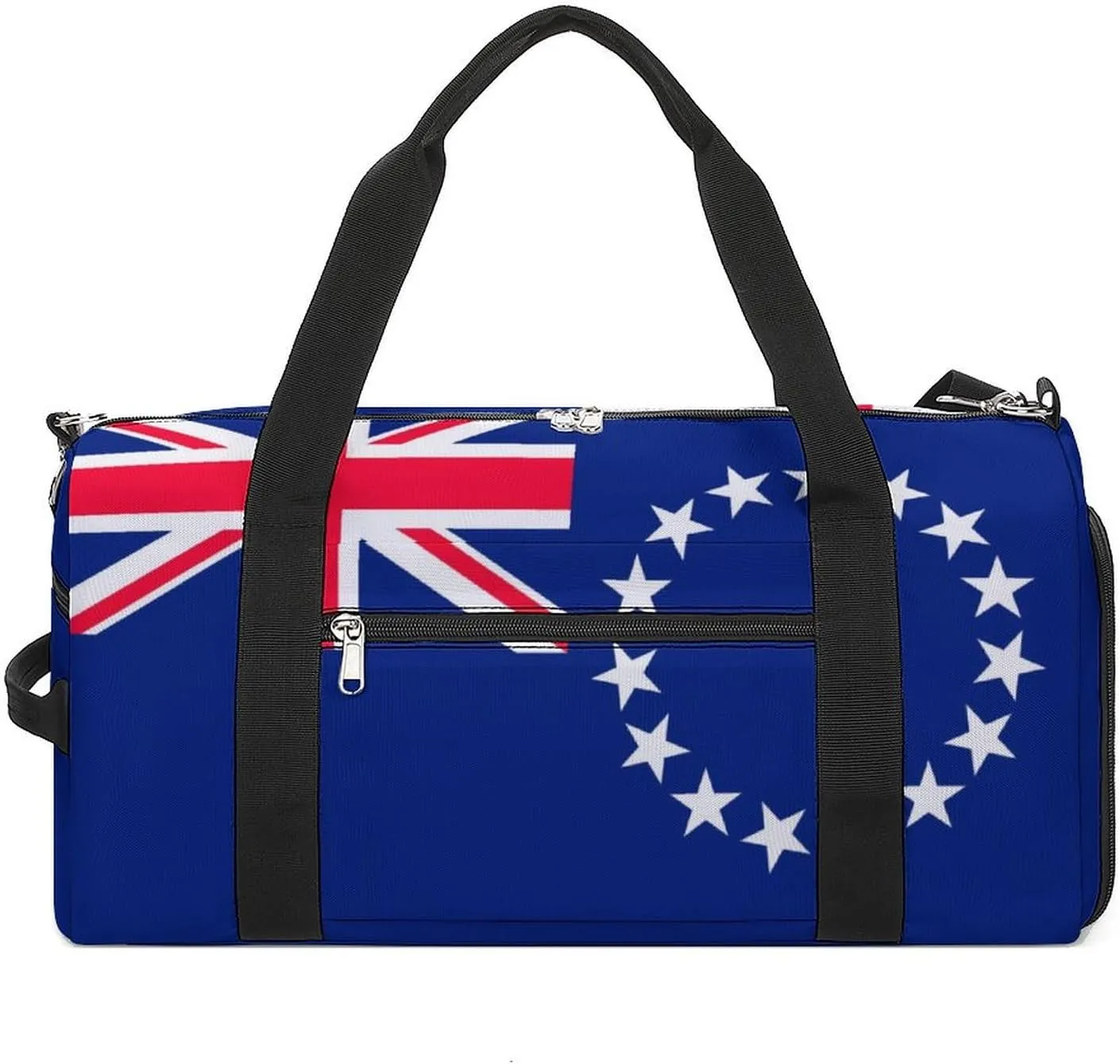 Cook Lslands Flag Gym Bag with Shoe Compartment and Wet Pocket Travel Duffel for Sports