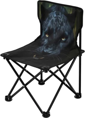 Cool Black Panther Camping Chairs Lightweight Folding Chairs Portable Lawn Chairs,Carry Bag Included for Outdoor Camp Hiking, Beach, and Picnics