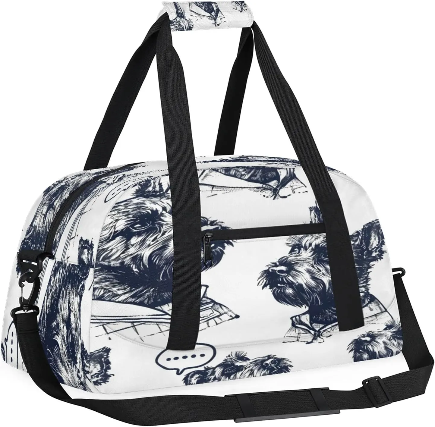 Cool Dogs Scottish Terrier Small Gym Bag 18 inch Carry On Duffel Bag for Weekender Travel Sports Workout Yoga Gymnastics Dance Ballet