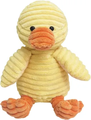 Corduroy Duck Plush Stuffed Animal, Cute Furry Yellow Duck Toy, Soft Cuddly Plushie Hugger Toy for Boys Girls, Gifts for Kids or Girlfriend, 12 Inches
