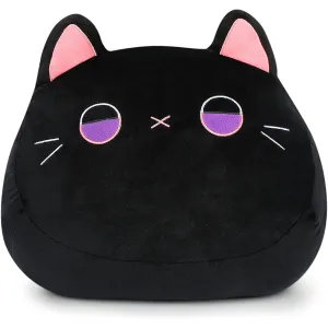 CottonStar Black Cat Plush Toy 12 Inch Cute Black Cat Stuffed Toy Soft Pillow Weighted Stuffed Toy Black Cat Stuffed Toy for Children Boys Girls Birthday Gift (Black)