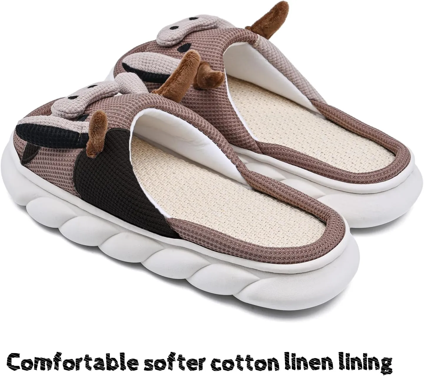 Cow Slippers For Women and Men Fluffy Cute Cozy House Slippers Indoor and Outdoor