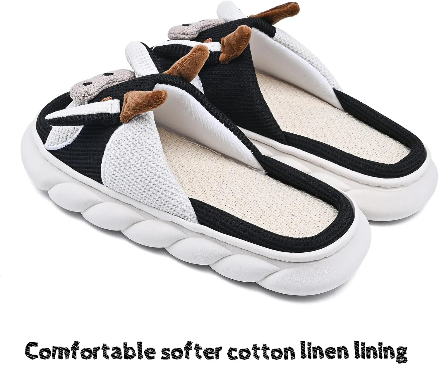 Cow Slippers For Women and Men Fluffy Cute Cozy House Slippers Indoor and Outdoor