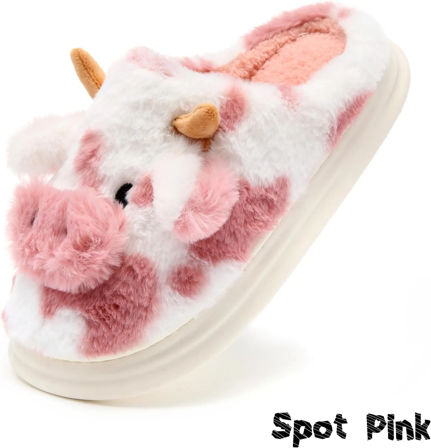 Cow Slippers For Women and Men Fluffy Cute Cozy House Slippers Indoor and Outdoor