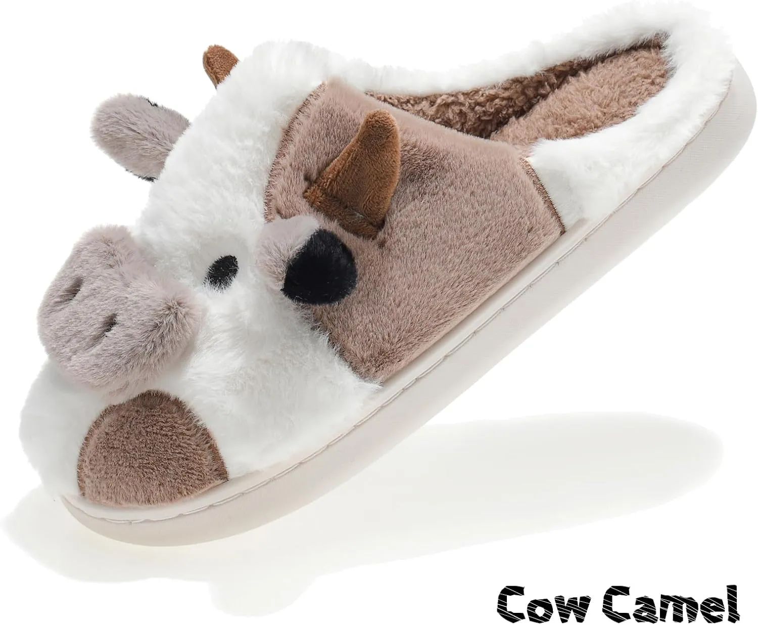 Cow Slippers For Women and Men Fluffy Cute Cozy House Slippers Indoor and Outdoor