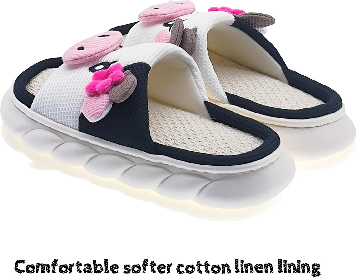 Cow Slippers For Women and Men Fluffy Cute Cozy House Slippers Indoor and Outdoor