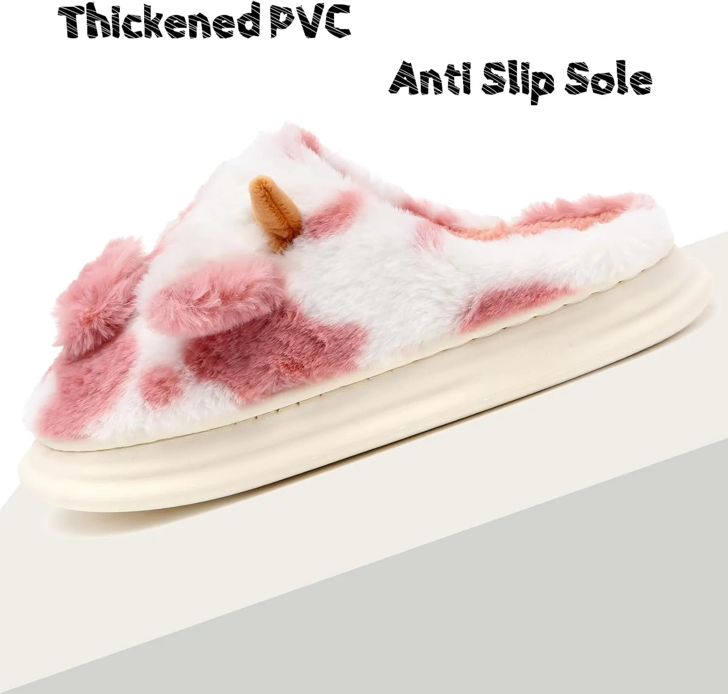 Cow Slippers For Women and Men Fluffy Cute Cozy House Slippers Indoor and Outdoor