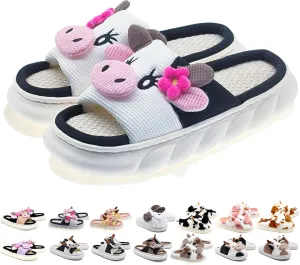Cow Slippers For Women and Men Fluffy Cute Cozy House Slippers Indoor and Outdoor