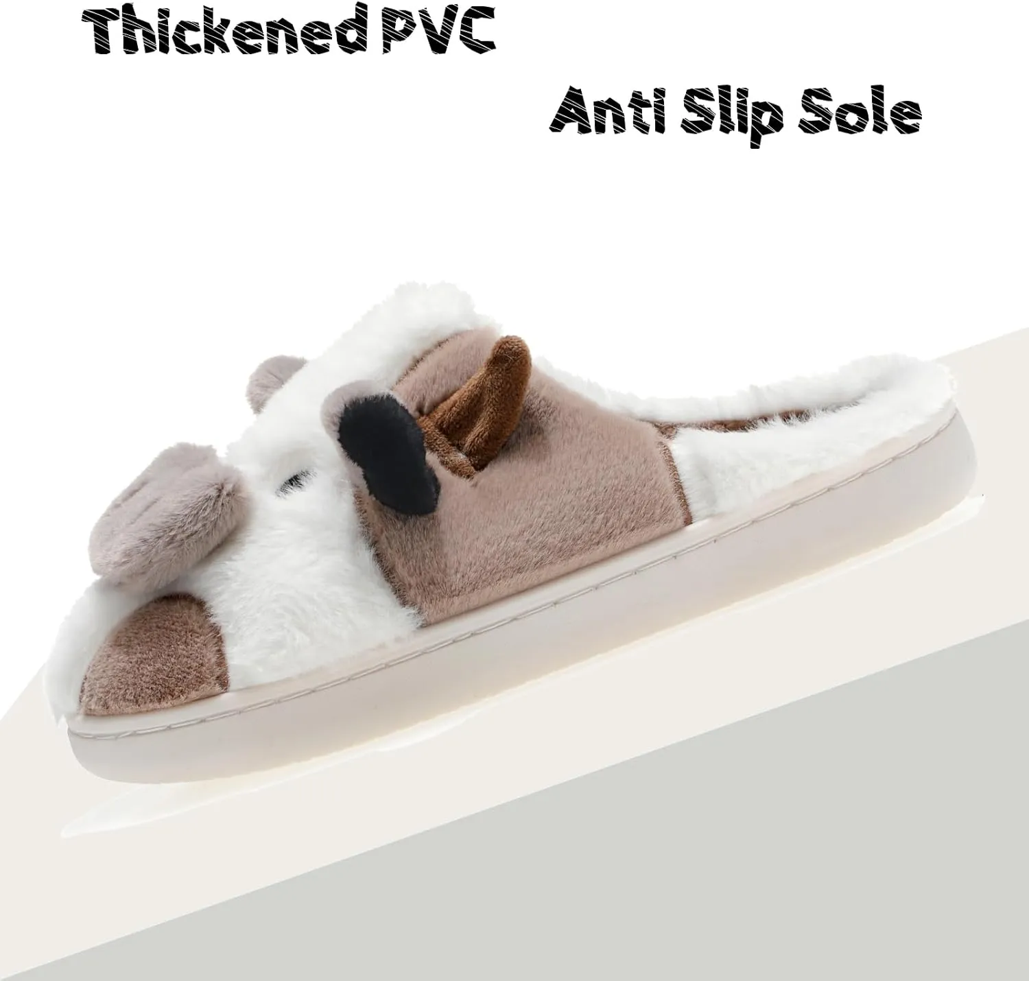 Cow Slippers For Women and Men Fluffy Cute Cozy House Slippers Indoor and Outdoor
