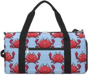 Crabs Sports Gym Bag for Men Women Travel Duffel Bag with Shoulder Strap