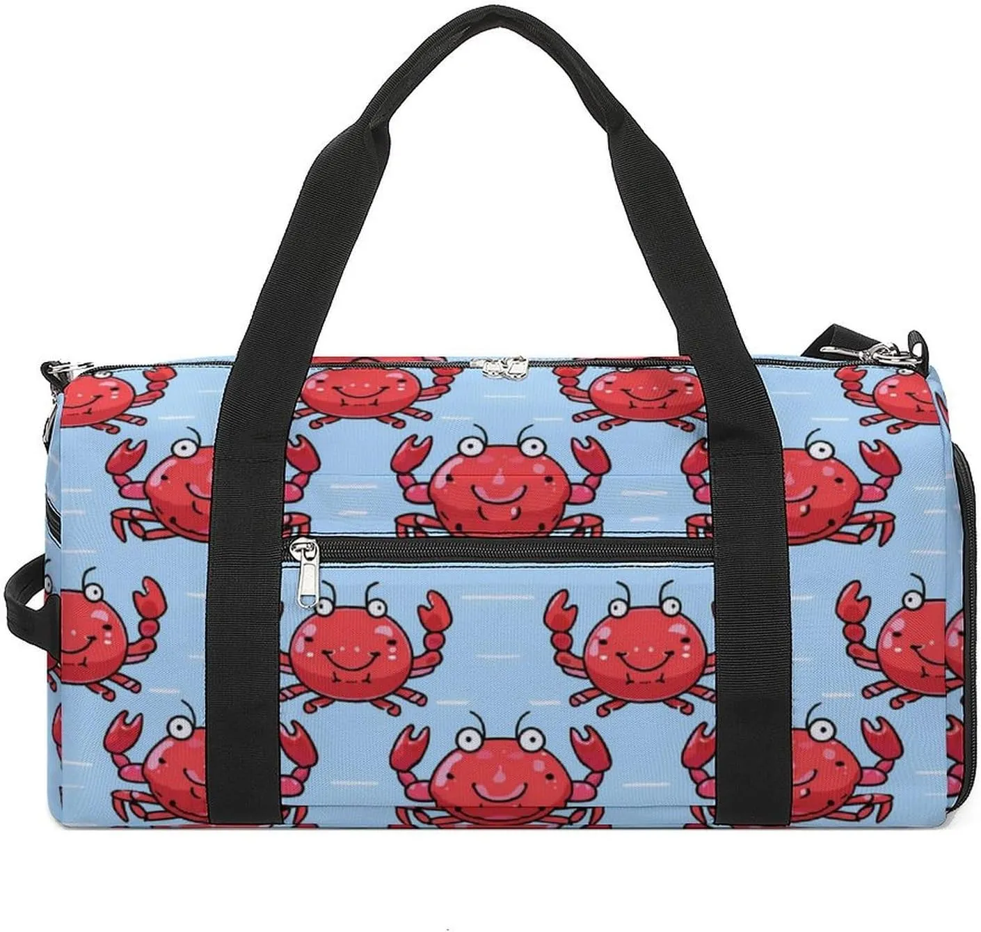Crabs Sports Gym Bag for Men Women Travel Duffel Bag with Shoulder Strap