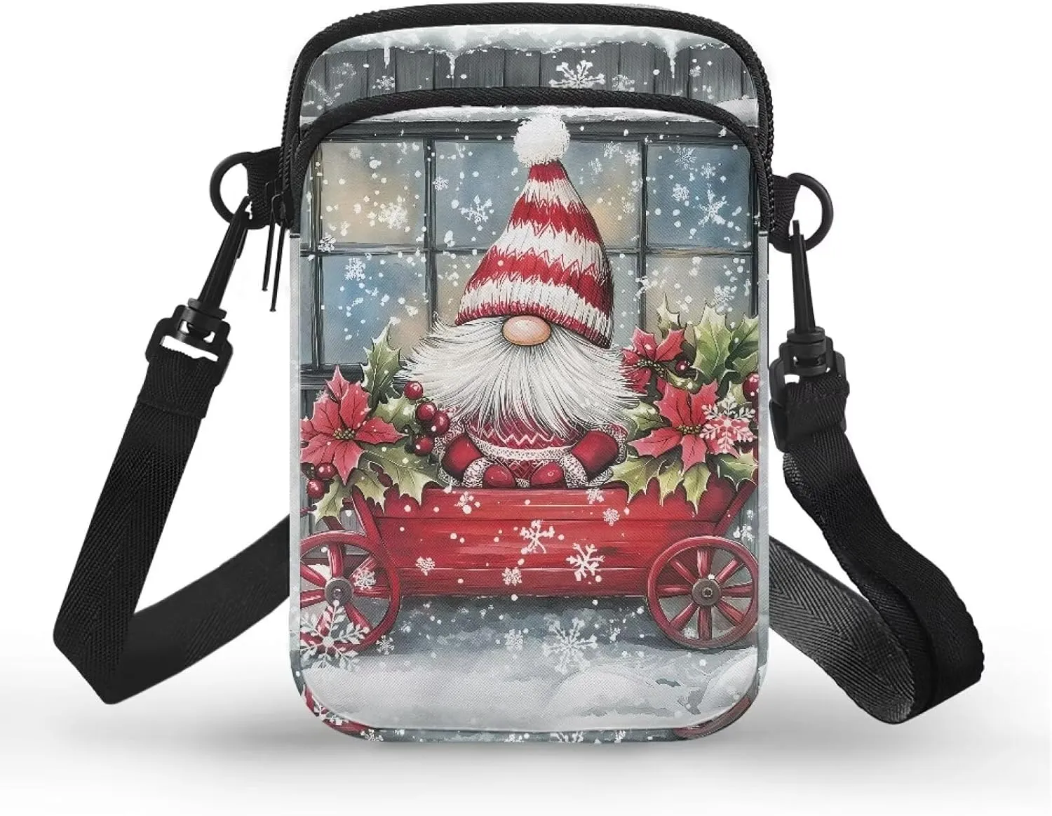 Crossbody Bag for Women Mini Messenger Bag Cell Phone Purse Sling Shoulder Bag with Double Pockets