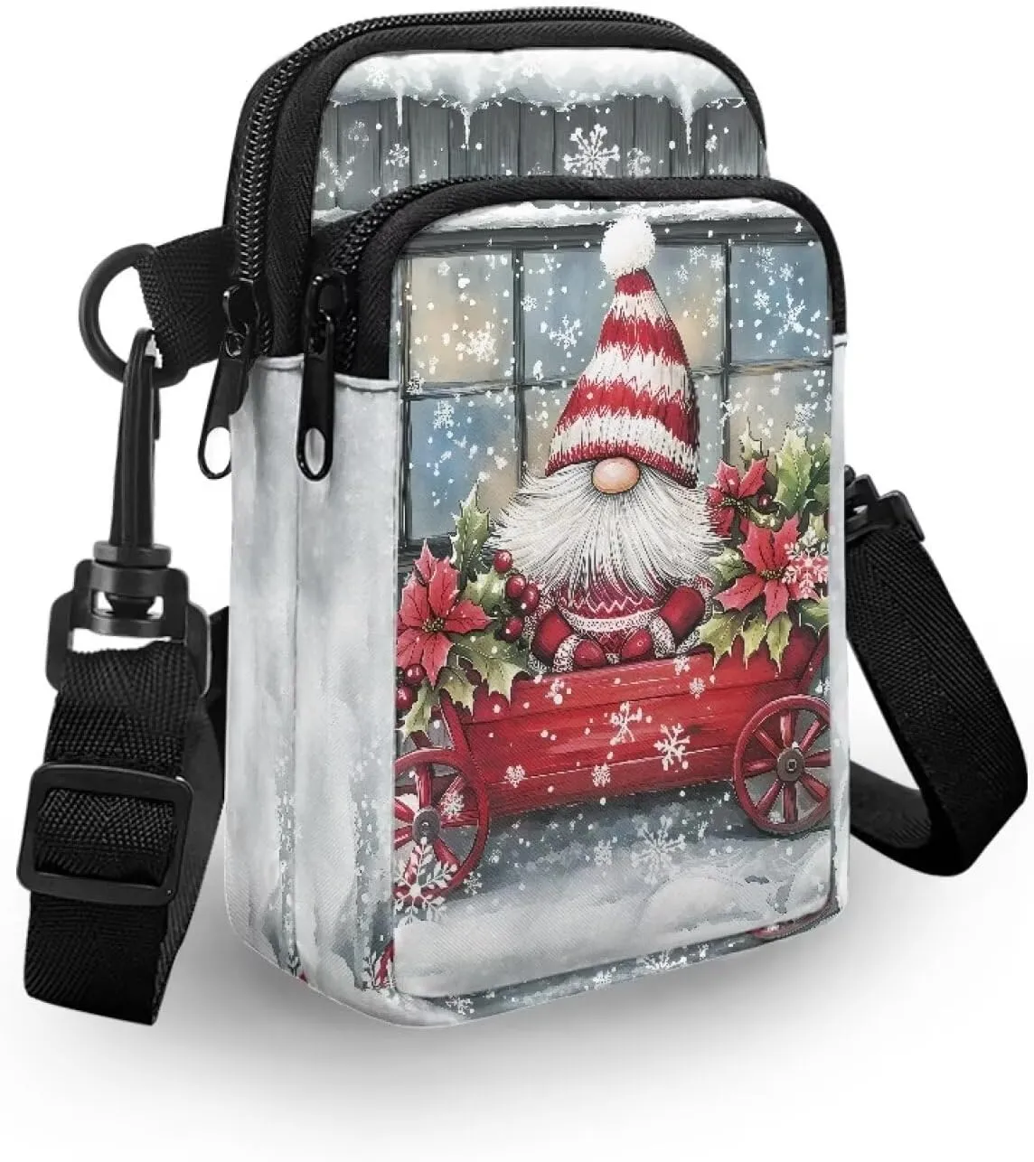 Crossbody Bag for Women Mini Messenger Bag Cell Phone Purse Sling Shoulder Bag with Double Pockets