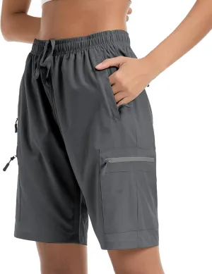 CT-Tebrun Women's Lightweight Hiking Cargo Shorts Quick Dry Breathable Summer Shorts Women Travel Athletic Golf with Pockets