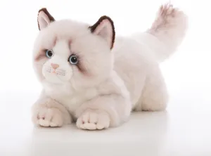 CU-MATE 20 Inch- Gray Ragdoll Cat Plush Stuffed Animal Toys -Realistic Ann Baker Cat Handmade Plush Toy Present Gift