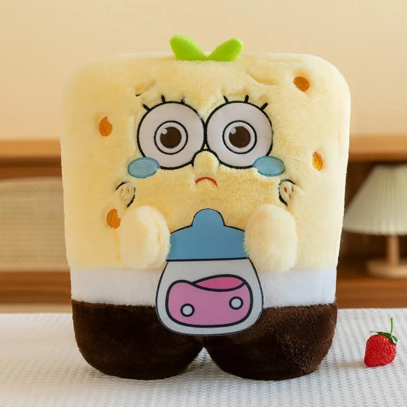 Cute Baby Bottle SpongeBob Patrick Plush Toy Doll(18006)
