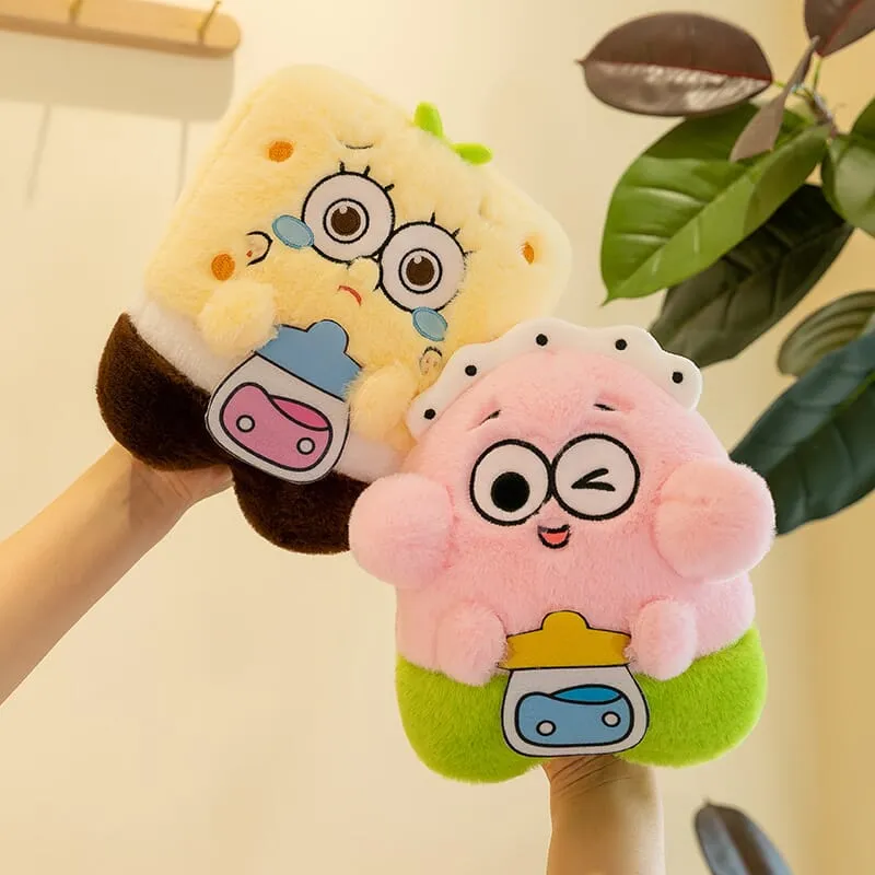 Cute Baby Bottle SpongeBob Patrick Plush Toy Doll(18006)