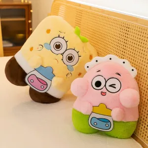 Cute Baby Bottle SpongeBob Patrick Plush Toy Doll(18006)